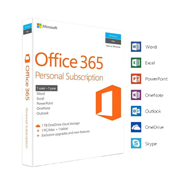 Microsoft Office 365 Personal 1 Év license (VPN South Africa)