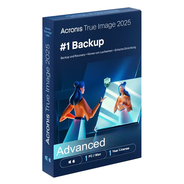 Acronis True Image | Advanced  +500GB Acronis Cloud Storage | 3 PC/Mac Eszköz | 1 Év