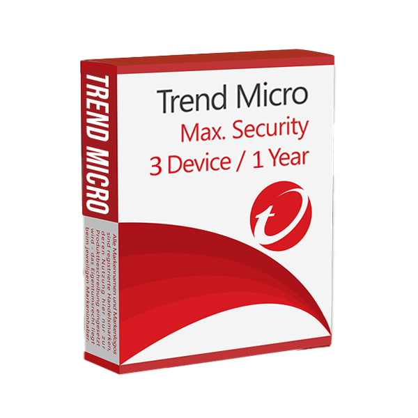 Trend Micro Maximum Security 3-Devices 1-Year