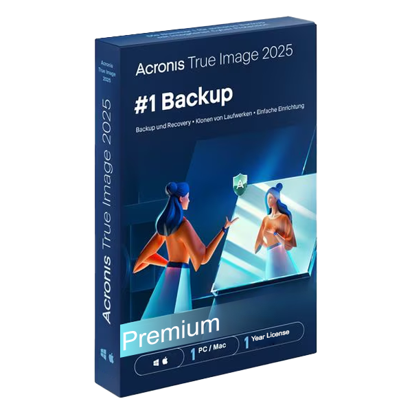 Acronis True Image | Premium + 1 TB Cloud Storage | 1 PC/Mac Eszköz | 1 Év